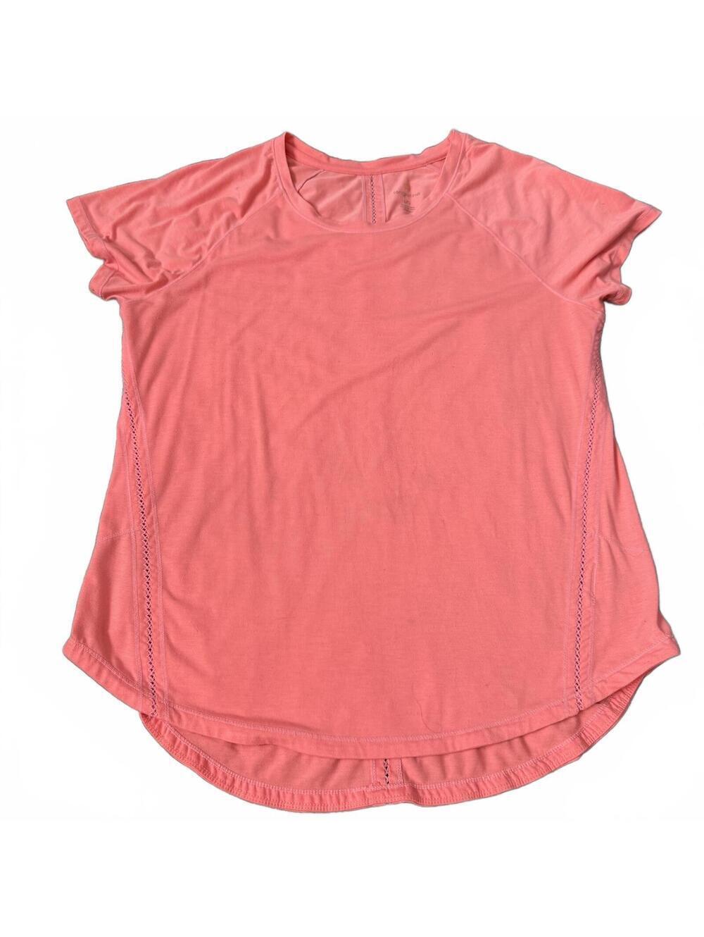 Pink Tangerine Activewear Tee Athletic Workout Top Womens Large